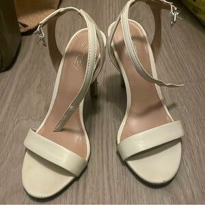 LOFT Cream Heeled Sandals
